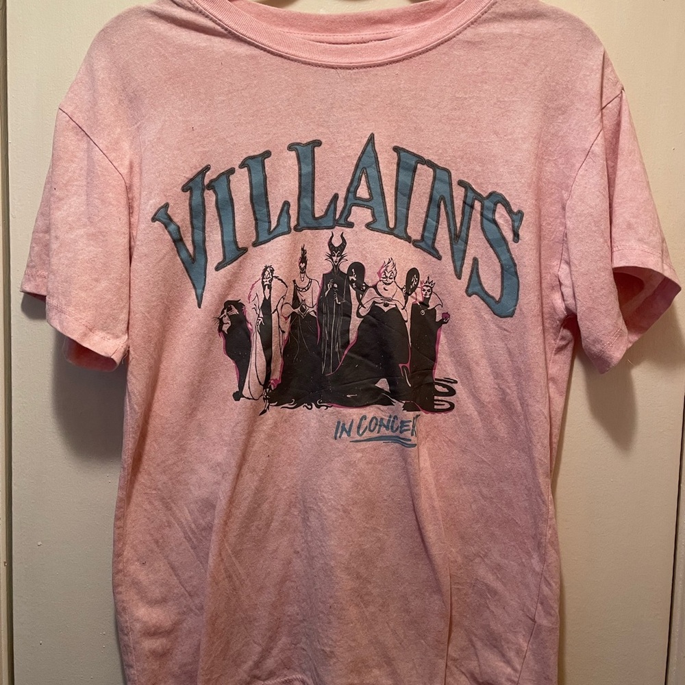 Disney Villains The Badder Than Ever Tour Pink Graphic Tee XS 0/2